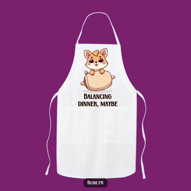 Funny Wobbly Balance Animal Apron: Cook with Determined Humor