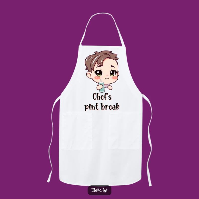Funny Amiable Character Pint Apron - Unpretentious Friendly Kitchen Gear