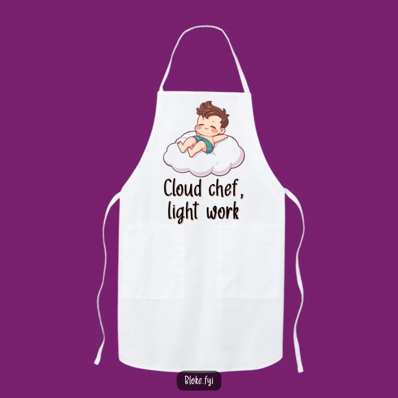 Funny Cloud Lounger Apron, Relaxing Gift for Easy Cooking