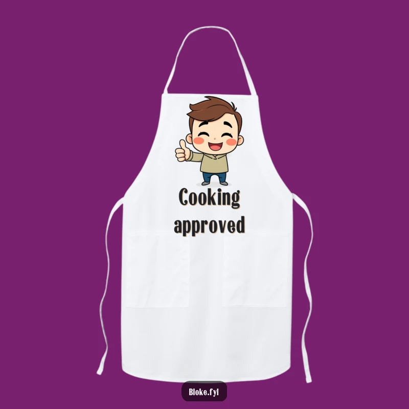 Funny Thumbs Up Guy Apron: Cheerful Chef Gift