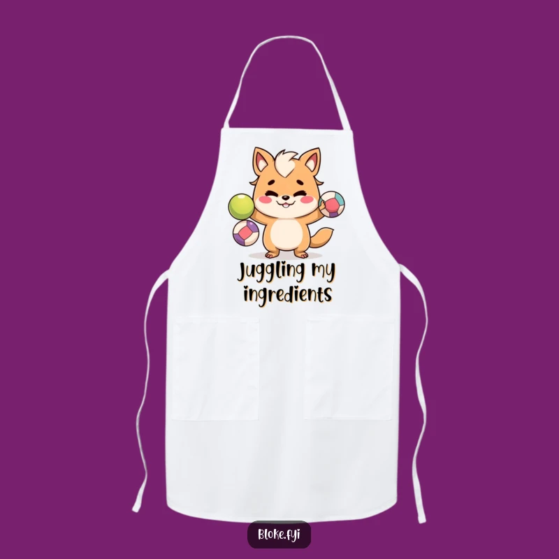 Funny Bloke Animal Juggler Apron - Cook with Skill & Mischief