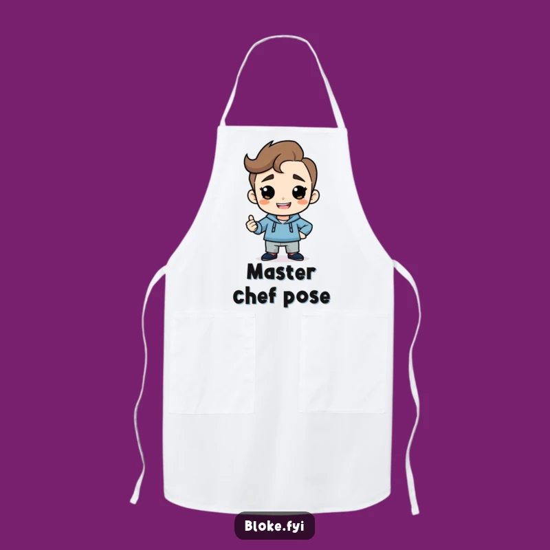 Funny Confident Chef Guy Apron - Cheeky Pose Kitchen Humor