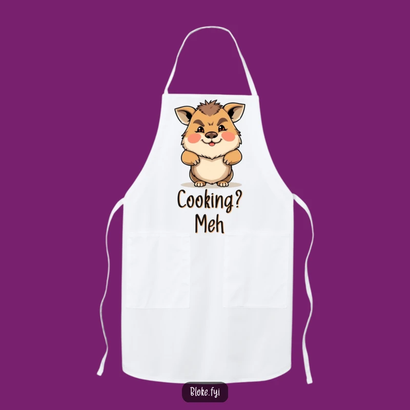 Funny Gruff Animal Shrug Apron: Cook with Comical Confidence