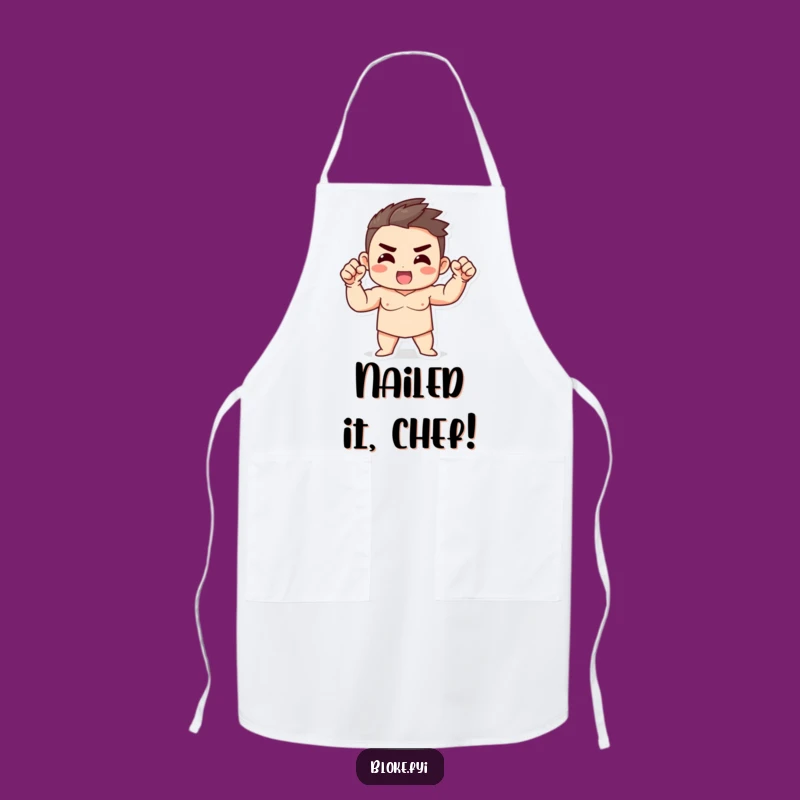 Funny Strong Character Fist Apron: Cook with Fierce Determination