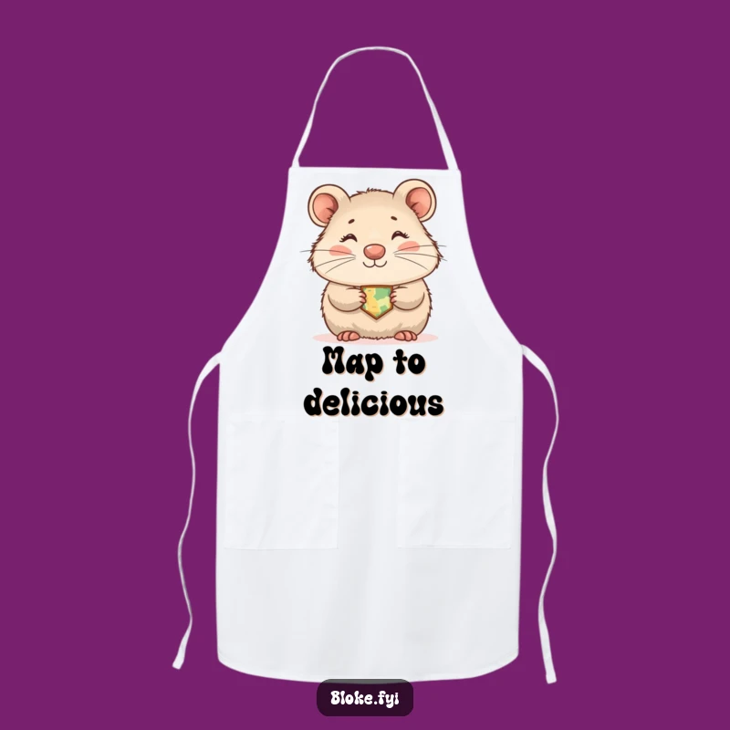 Funny Wombat Apron, Shy Chef Design, Hilarious Kitchen Accessory for Animal Lovers