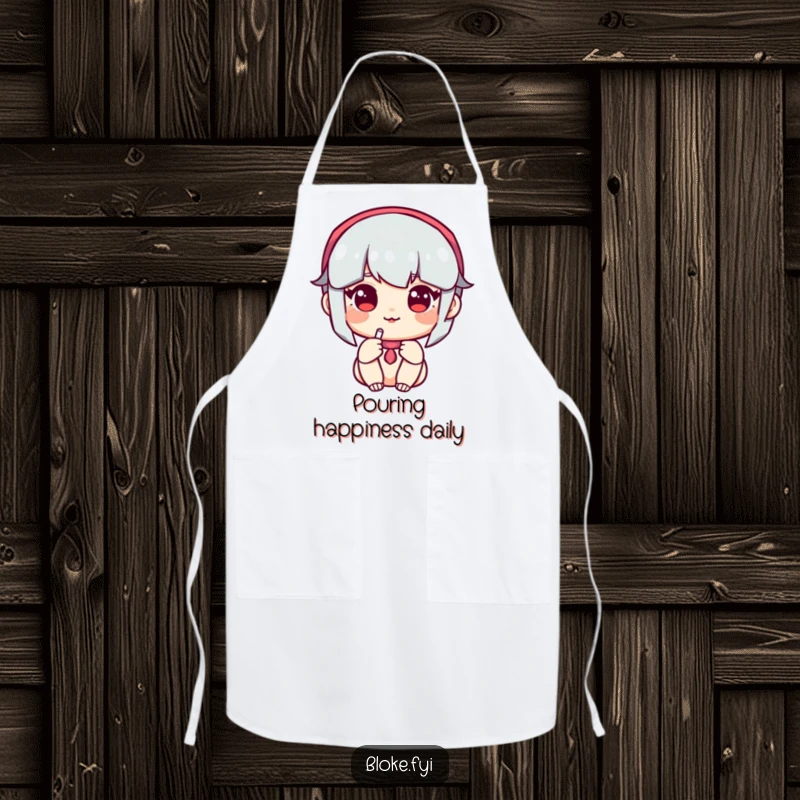 Funny Apron: A welcoming character with a jovial expression offers a pint, ideal for culinary creations and humorous gatherings.