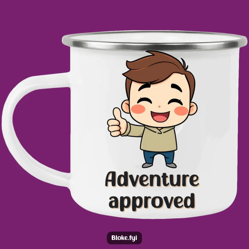 Funny Thumbs Up Guy Camping Mug: Cheerful Outdoor Gift