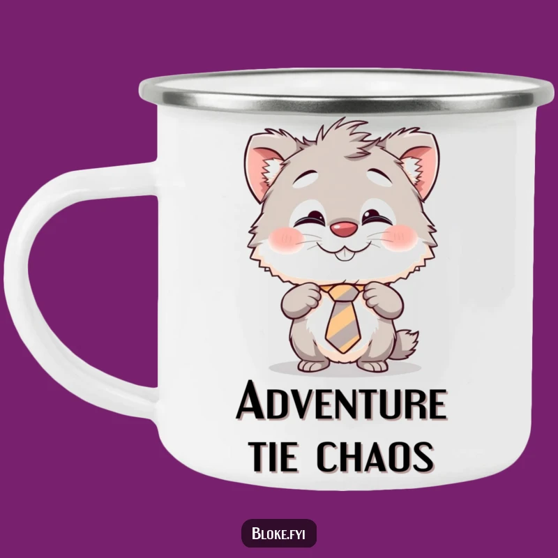 Funny Furry Creature Camping Mug - Cheeky Grin Adventures, Perfect Outdoor Funny Gift