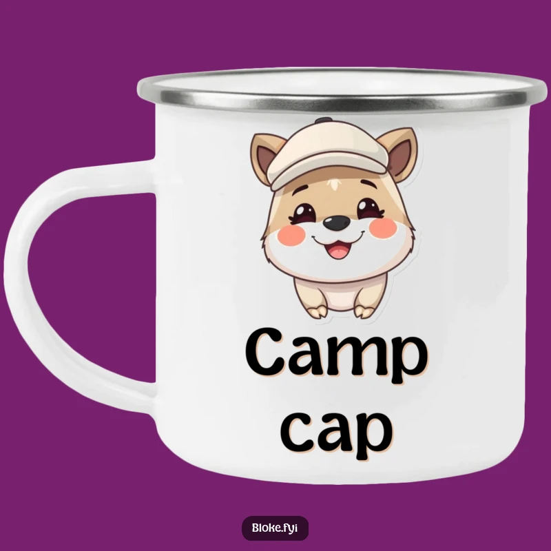 Funny Cute Animal Flat Cap Camping Mug - Rustic & Hilarious Outdoors