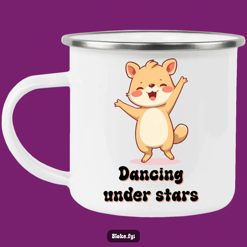 Funny Camping Mug: Clumsy Joyful Dance Animal - Outdoor Humor Gift