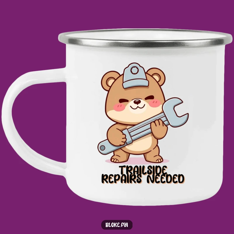 Funny Bear Camping Mug - Wrench Offer Adventure, Mechanic Outdoor Gift