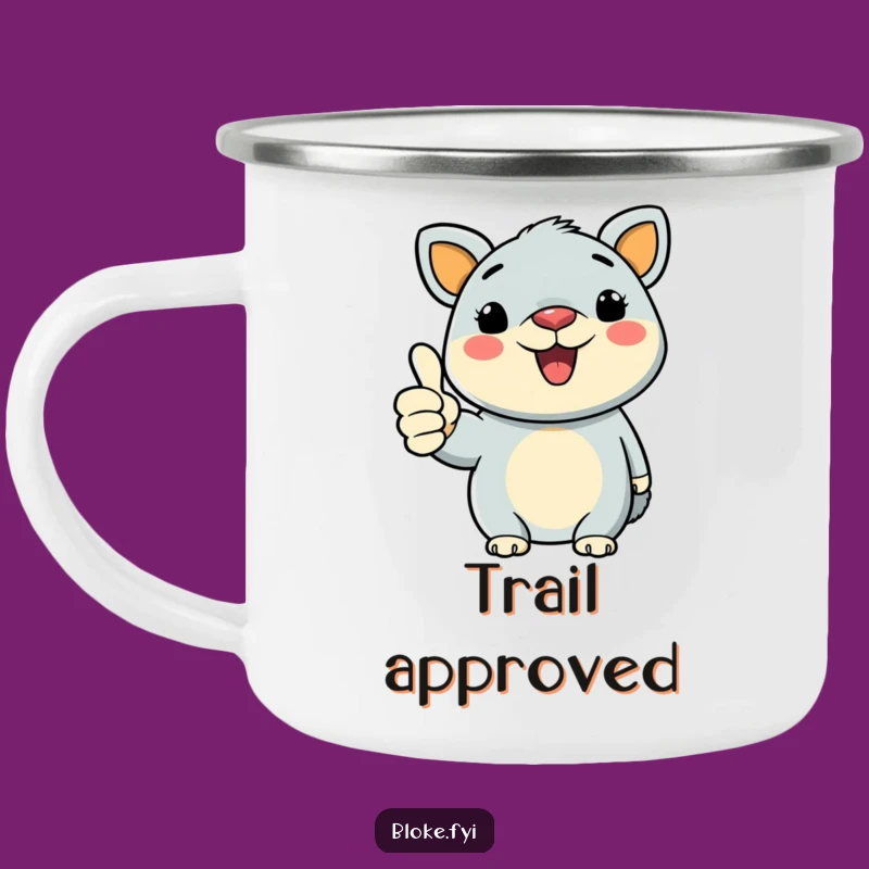 Funny Bold Animal Thumbs-Up Camping Mug: Adventure Approved!