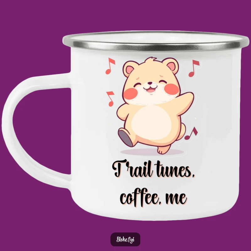 Funny Chubby Animal Tapping Foot Camping Mug - Adventure & Music Gift