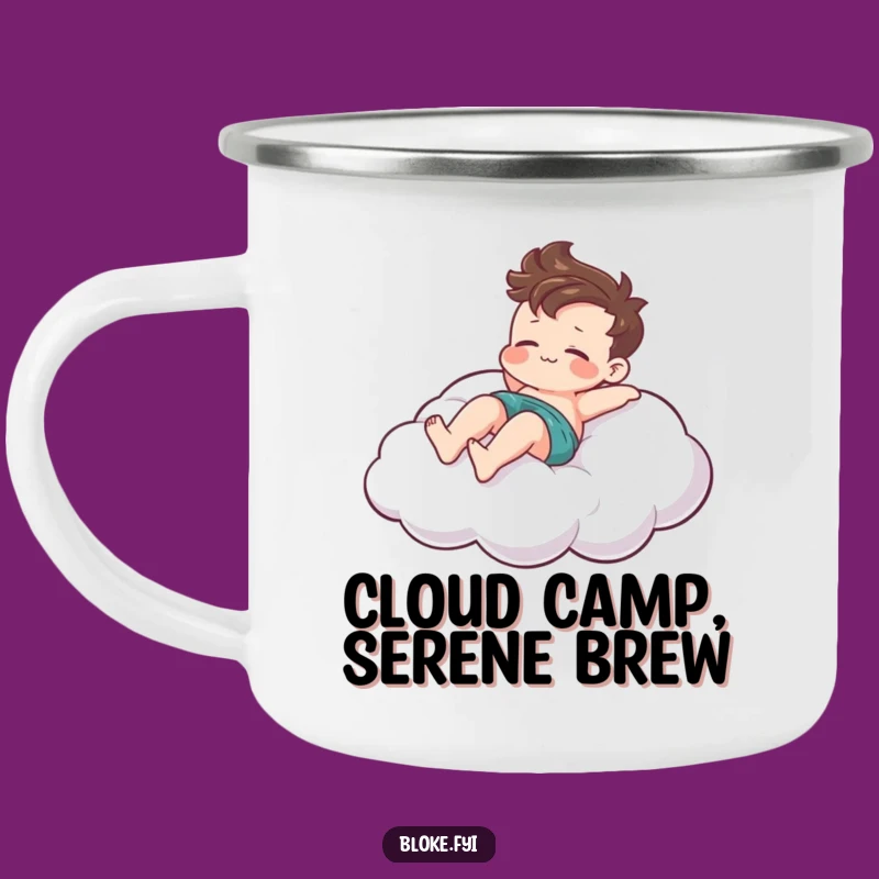 Funny Cloud Lounger Camping Mug, Outdoor Gift for Relaxed Campers