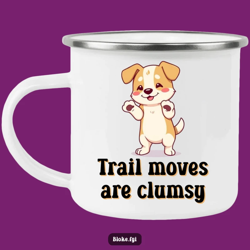 Funny Dog Camping Mug: Adventure with Laughs, Big Paws Dancing, Outdoor Gift