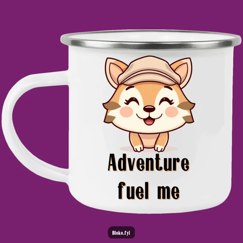 Funny Flat Cap Animal Camping Mug: Cheeky Grin Adventure Gear for Humorous Gifts