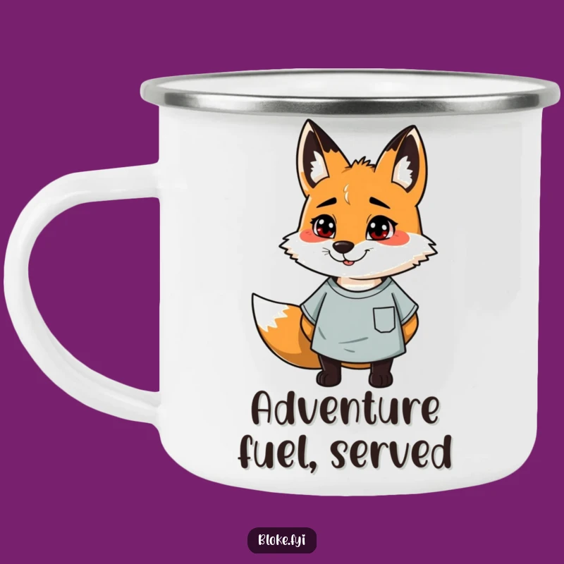 Funny Fox Camping Mug: Rustic Scruffy Fox Casual Adventure Drinkware