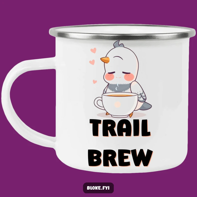 Funny Pigeon Tea Camping Mug: Relax Outdoors! A Perfect Funny Gift.