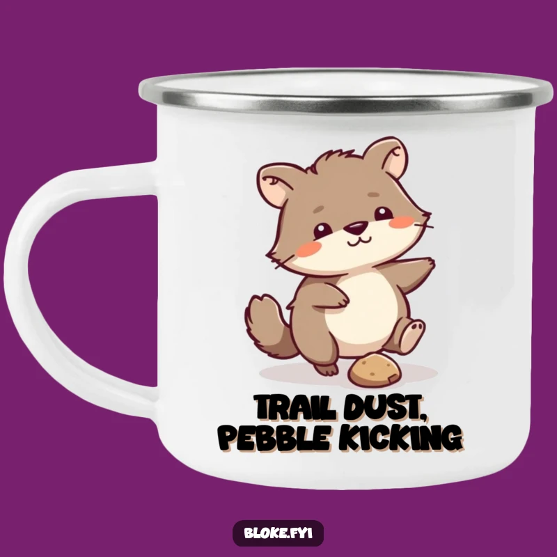 Funny Scruffy Animal Pebble Kicker Camping Mug: Your Companion for Minor Mishaps