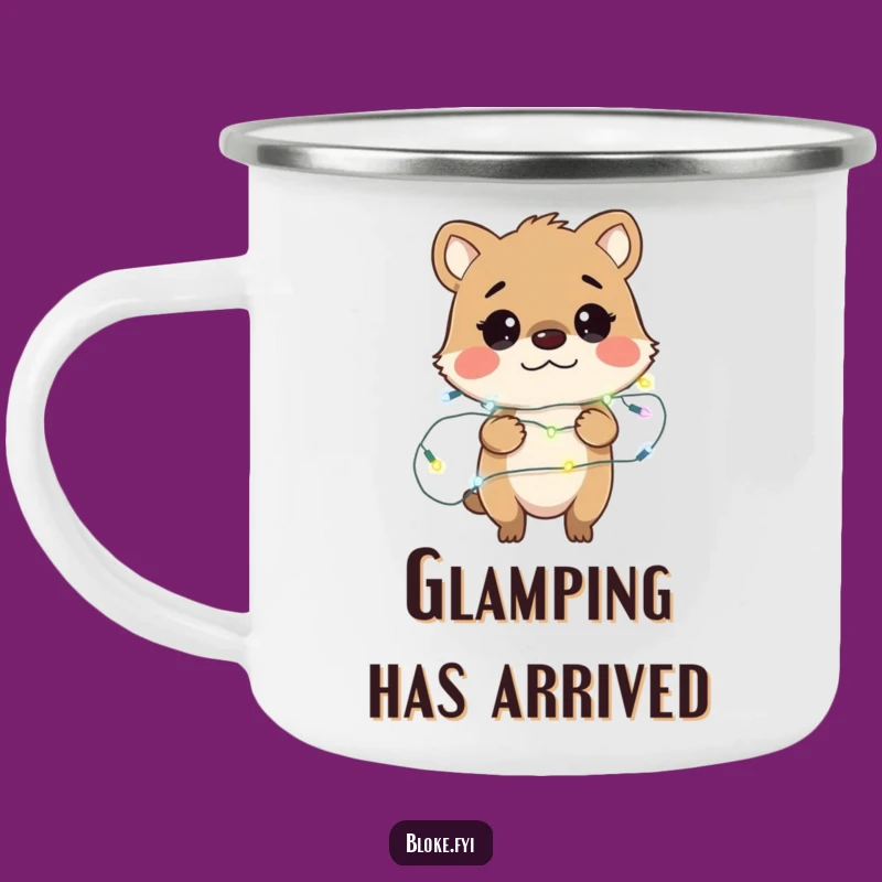 Funny Bewildered Animal Fairy Lights Camping Mug - Outdoor Humor Gift