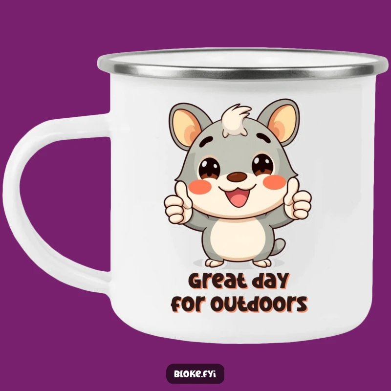 Funny Bloke Animal Thumbs-Up Camping Mug - Adventure with Cheerful Approval
