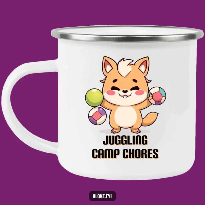 Funny Bloke Animal Juggler Camping Mug - Adventure with Juggling Skill