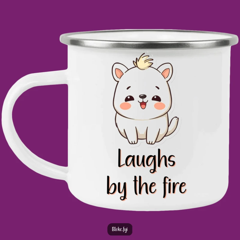 Funny Camping Mug: Laughing Animal with Rough Charm - Outdoor Humor Gift