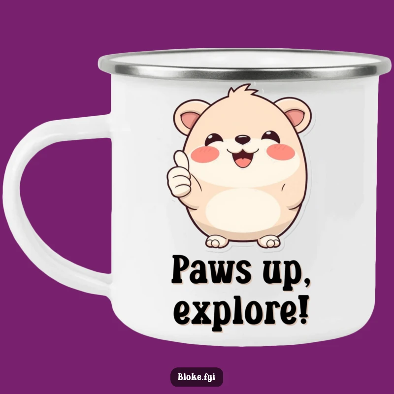 Funny Thumbs Up Animal Camping Mug: Adventure with Cheer