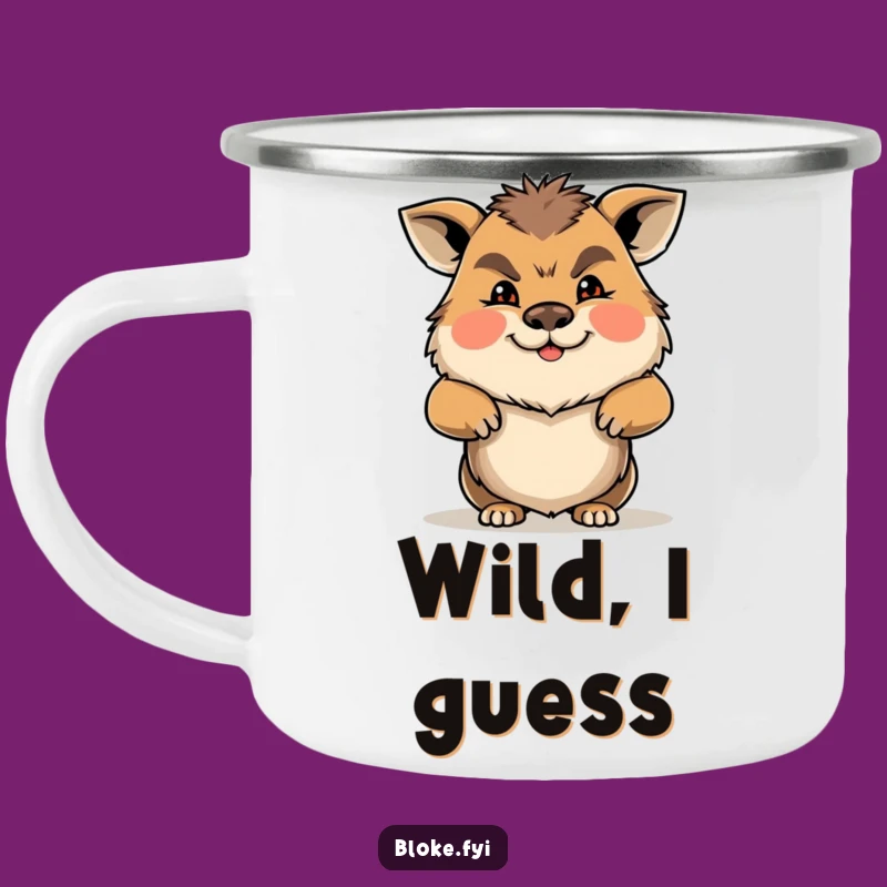 Funny Gruff Animal Shrug Camping Mug: Adventure Fuelled by Humor