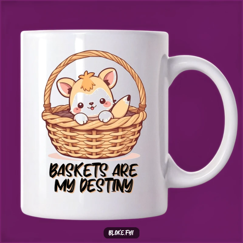 Funny Animal Basket Mug - Playful Character Humor, Perfect Whimsical Gift