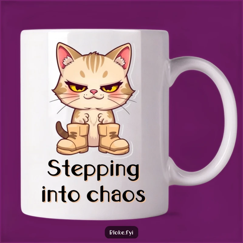 Funny Cat Boots Mug: Goofy Expression Guaranteed! The Purrfect Funny Gift.