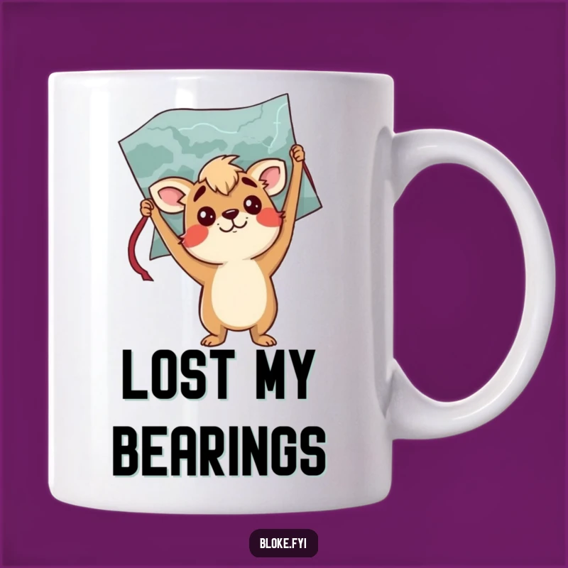 Funny Confused Map Bloke Animal Mug - Hilarious Lost Gift Idea