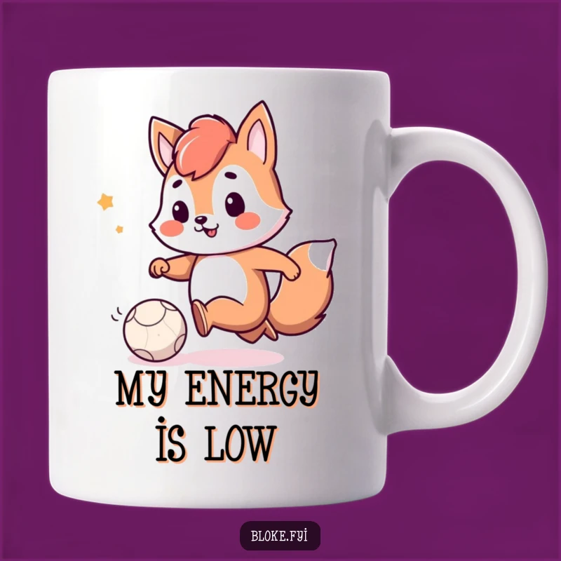 Funny Kicker Animal Mug: Playful Deflated Ball Smile, Perfect Humorous Gift for Fun Lovers