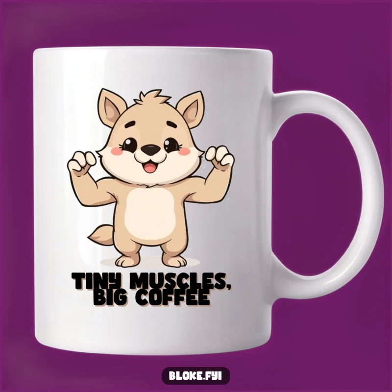 Funny Muscle Flex Animal Mug: Cute Power for Your Day