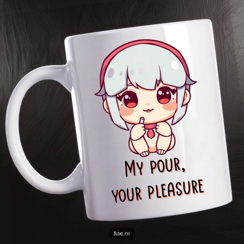 Funny Mug: Amiable character with a friendly face generously offers a frothy pint, inviting good times and laughter.