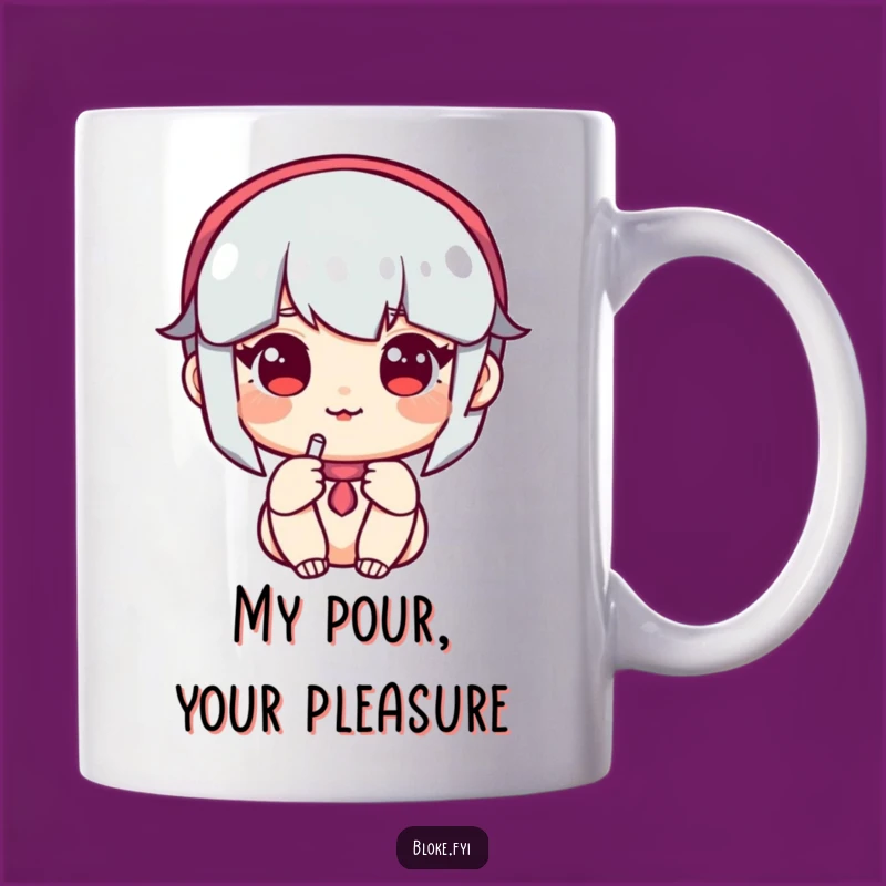 Funny Pint Offering Mug: Amiable Character, Humorous Gift for Beer Lovers