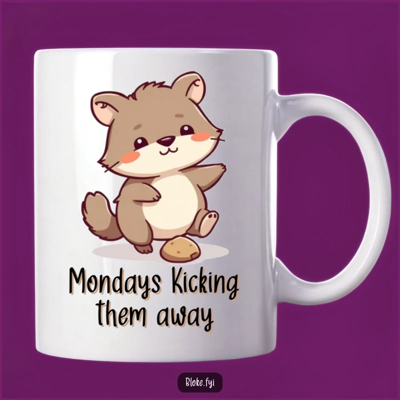 Funny Scruffy Animal Pebble Kicker Mug: A Relatable Moment of Mild Annoyance