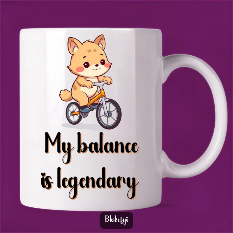Funny Unicycle Bloke Animal Mug - Hilarious Juggling Fail Gift Idea