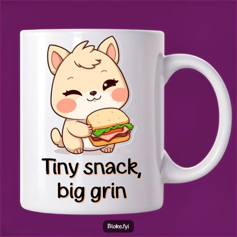 Funny Winking Sandwich Bloke Animal Mug - Hilarious Snack Gift