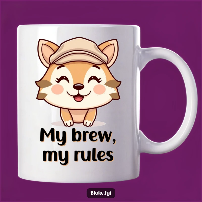 Funny Flat Cap Animal Mug: A Cheeky Grin Design Perfect for a Humorous Gift