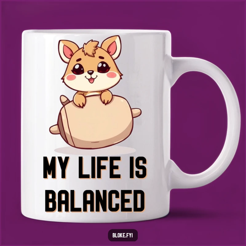 Funny Wobbly Balance Animal Mug: Determined Charmer's Hilarious Gift