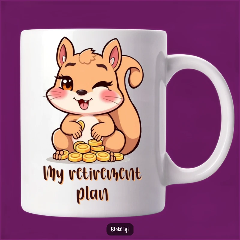 Funny Squirrel Counting Coins Mug: A Mischievous Wink for a Perfect Goofy Gift!