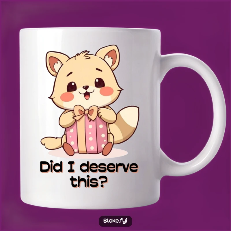Surprised Bloke Animal Present Mug - Funny Gift Unwrapping Reaction