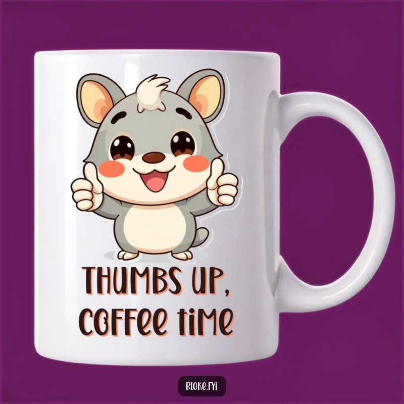 Funny Bloke Animal Thumbs-Up Mug - Cheerful Smile & Positivity Gift
