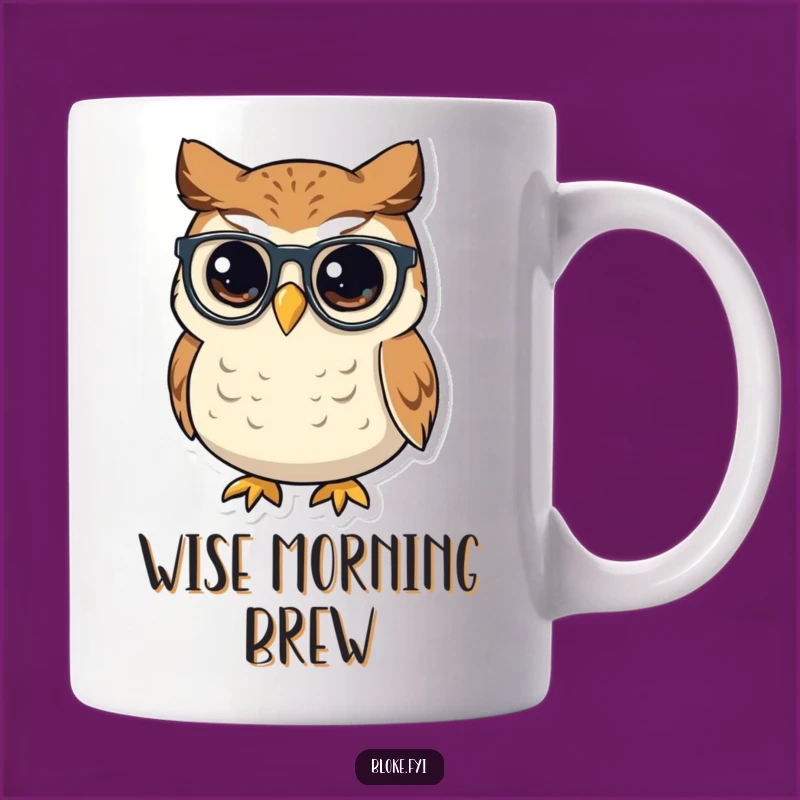 Funny Owl Spectacles Mug, Wise Owl Professor, Smart Bookworm Gift