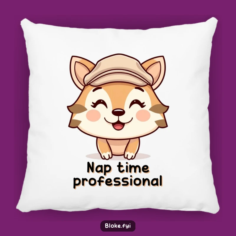 Cute Funny Flat Cap Animal Pillow: Cheeky Grin Comfort for a Humorous Gift