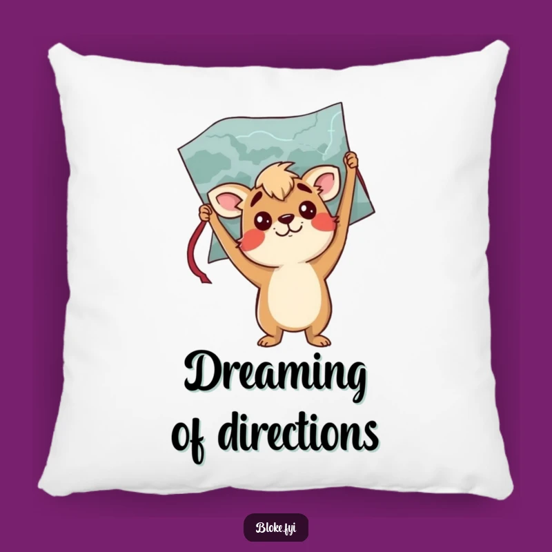 Funny Bloke Animal Map Pillow - Comfy & Hilarious Accent