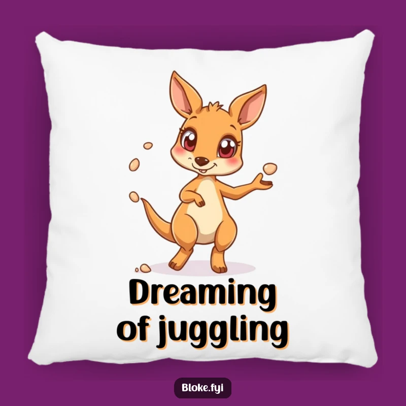 Funny Kangaroo Pillow, Juggling Design, Cozy and Hilarious Accent for Your Couch