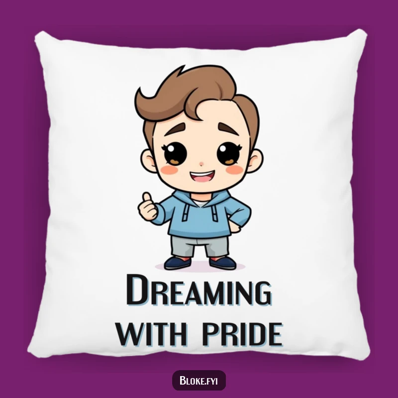 Funny Confident Guy Pillow - Cheeky Grin Pose Comfy Cushion