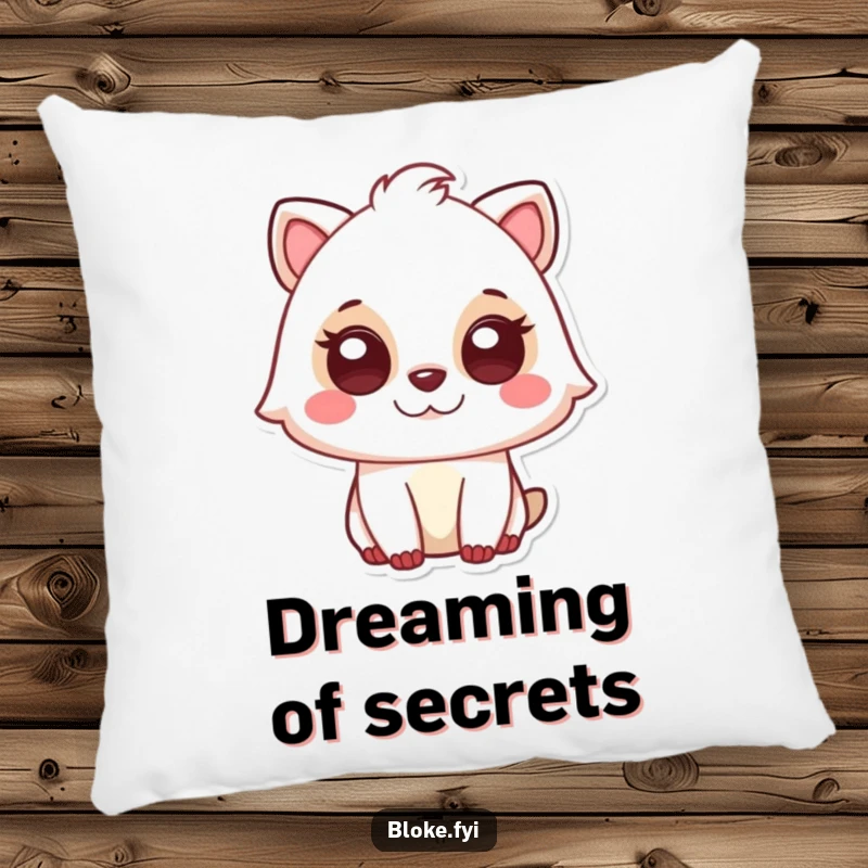 Funny pillow designed with a cute animal character sharing a knowing, humorous glance, adding a touch of wit to comfort.